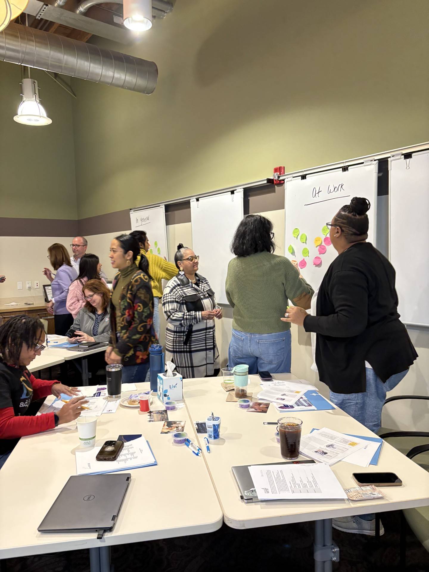 Grand Rapids Community Foundation working on sticky note actvity